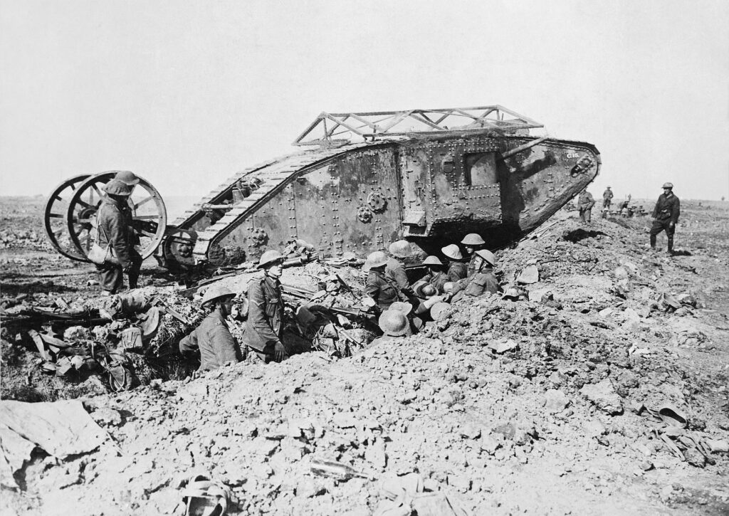 WW1 British Tank at Thiepval on the Somme