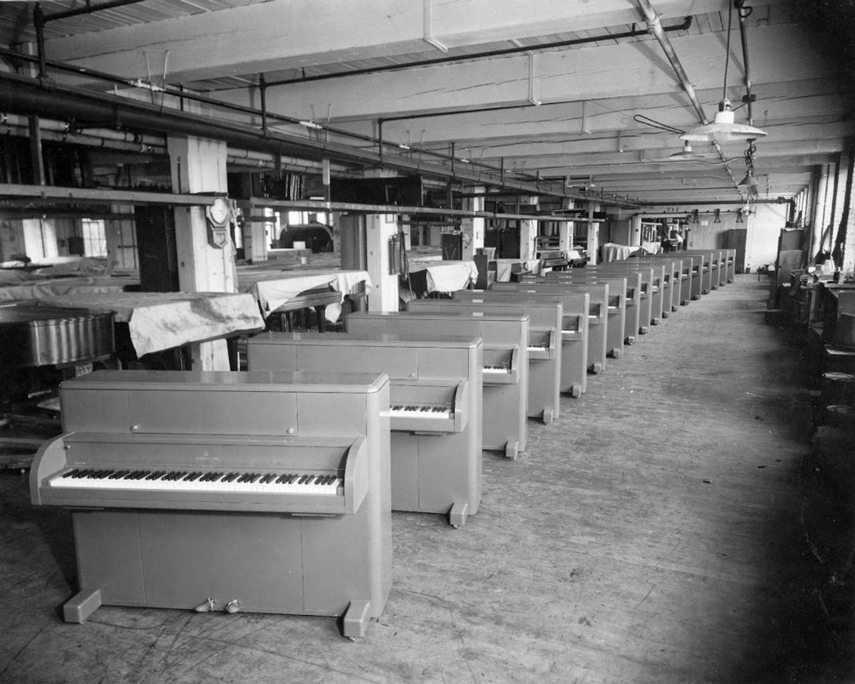 Steinway Pianos ready for active service