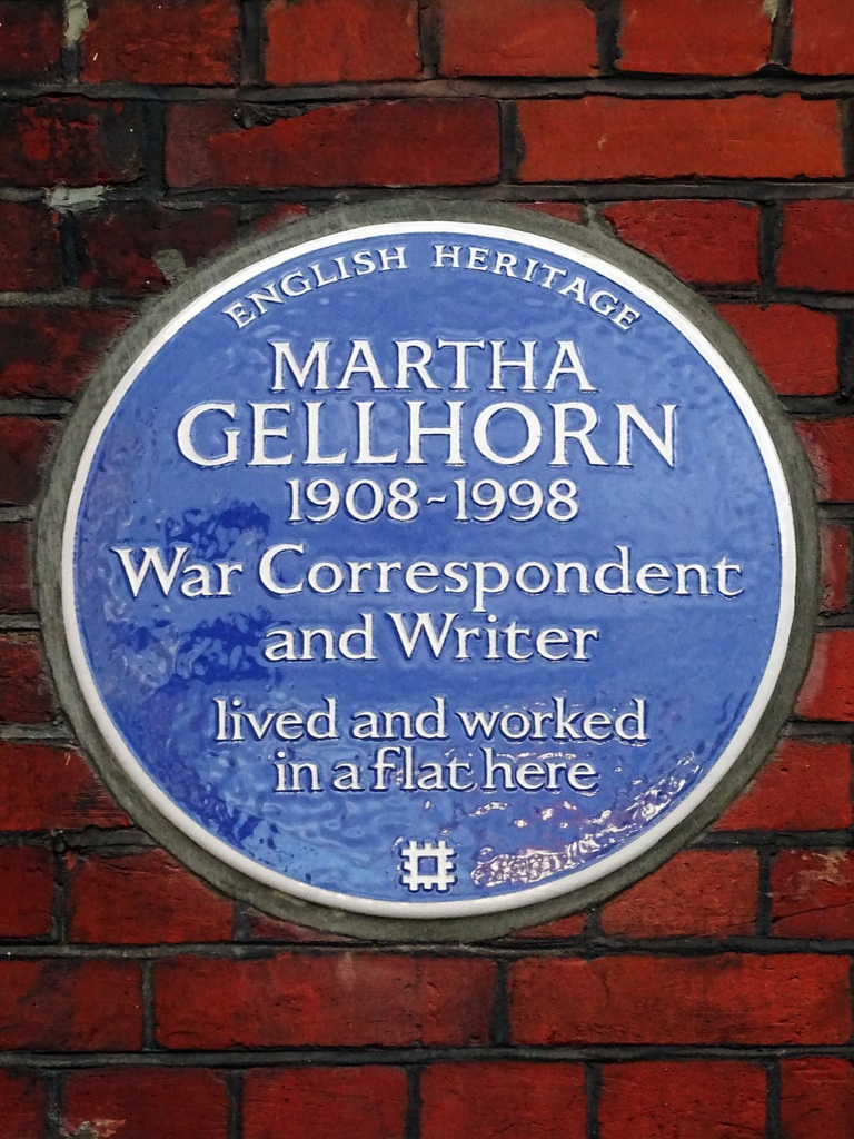 MARTHA GELLHORN blue plaque